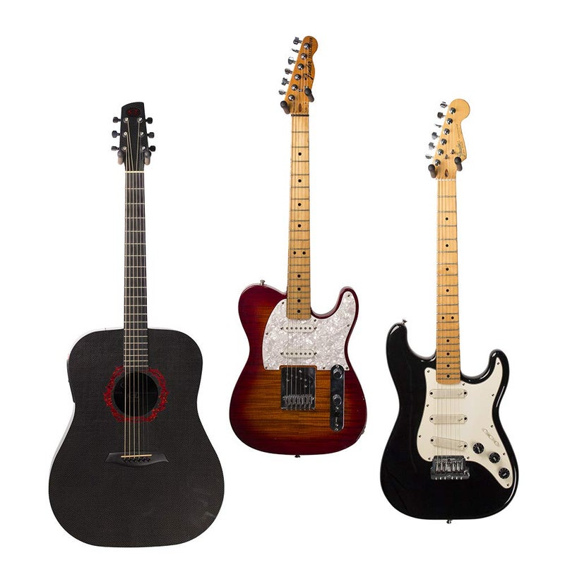 String Swing Guitar Hanger - Holder for Electric Acoustic and Bass Guitars - Stand Accessories Home or Studio Wall - Musical Instruments Safe without Hard Cases Amercian Flag Steel CC60K-FL - Image 5